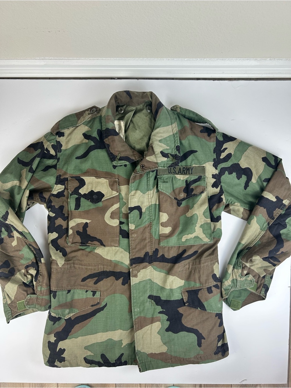 Rothco M-65 US Army Woodland Camo Field Jacket Small Regular Military Coat